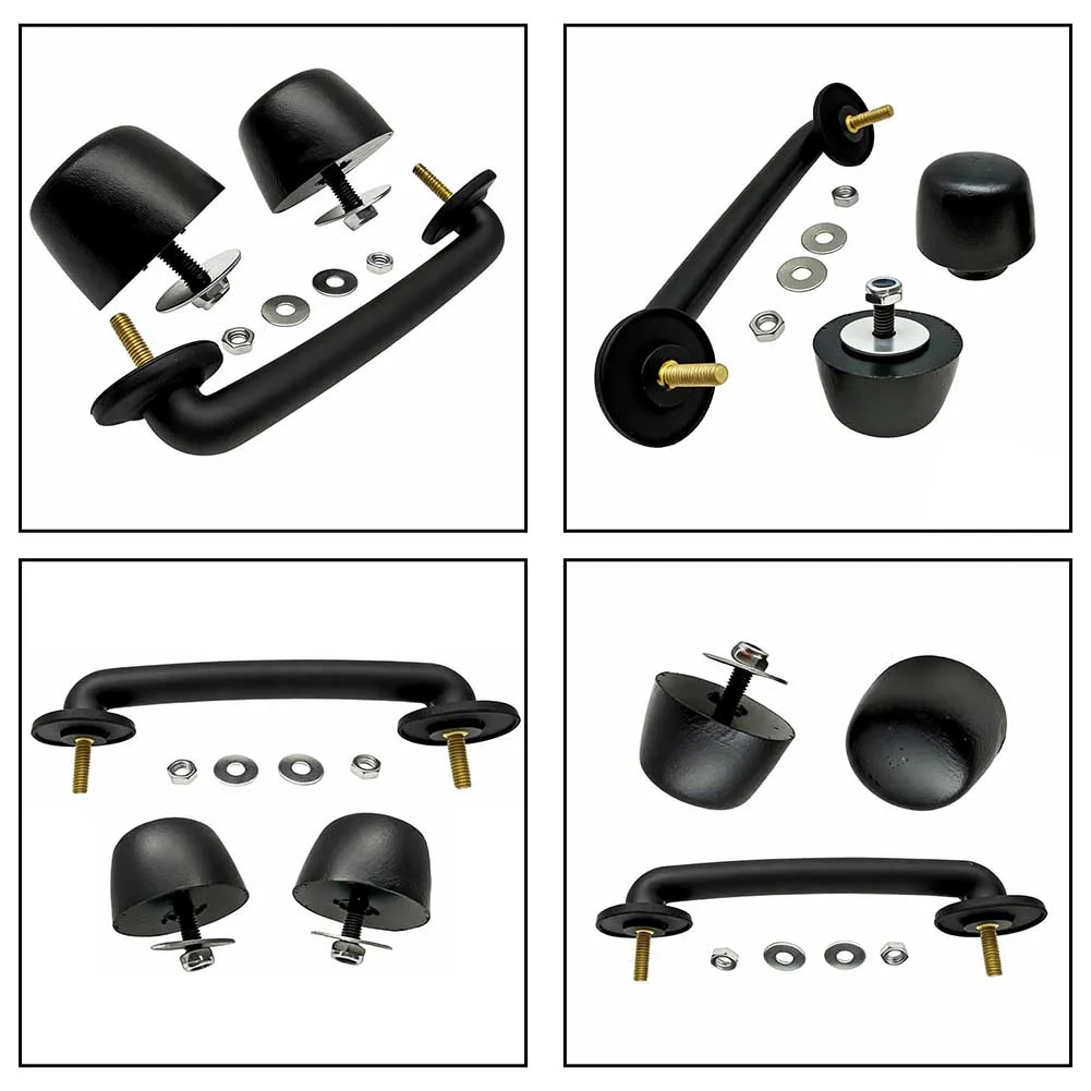 Hold-down Bracket Hood Footman Loop Rubber ABS Metal Construction Waterproof Tested Scratch Resistant For JEEP Models