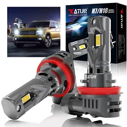 Katur 2x H8 H11 Led Car Light Headlight New 100W 20000LM LED Canbus Turbo Fog Lamp 6000K 12V Diode Super Bright High Power Bulb