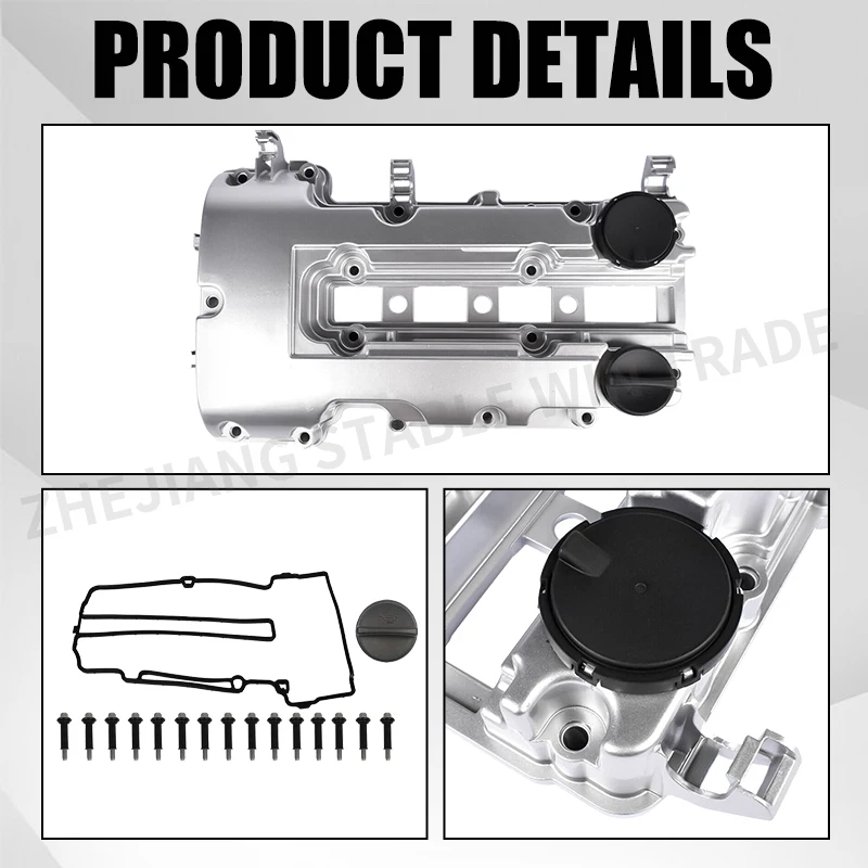 25198874 55573746 Aluminum Engine Valve Cover For Chevrolet Chevy Cruze Sonic Trax Volt Trax Buick Encore Cadillac ELR 1.4L L4