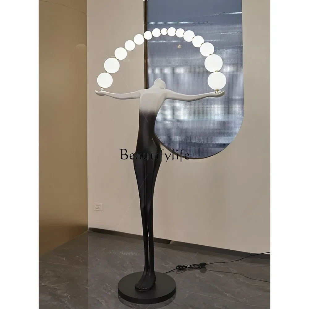 

Художественная гуманоидная скульптура, напольные украшения, вестибюль отеля, выставочный зал, постмодернистское креативное украшение, светящееся