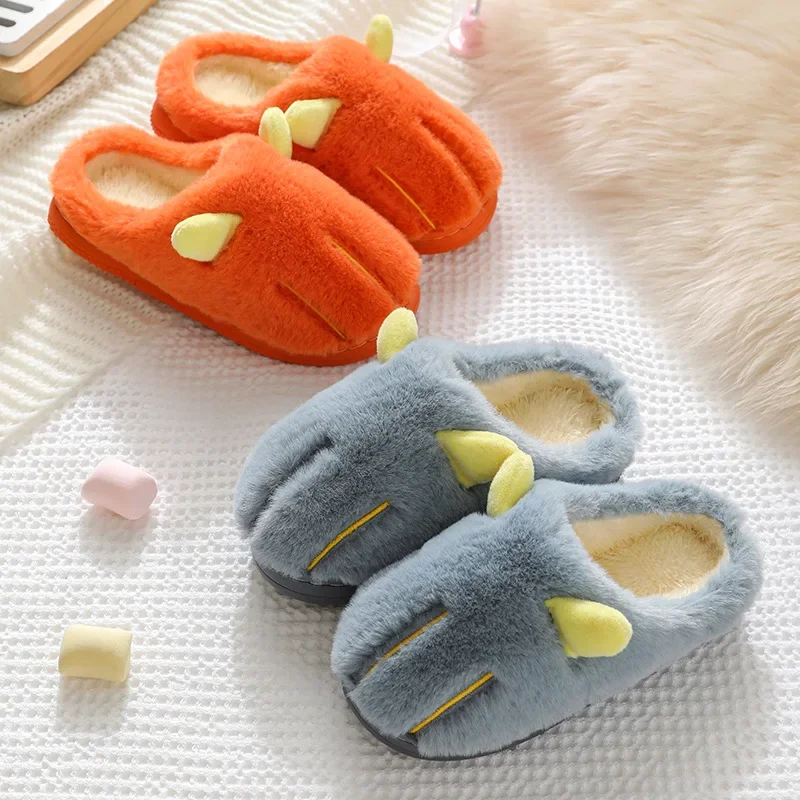 Children Cotton Slipper Plush Home Boy Indoor Anti-slippery Cute Cartoon Kid Shoe for Girl Kid Slipper Winer Shoe Pantufla Mujer