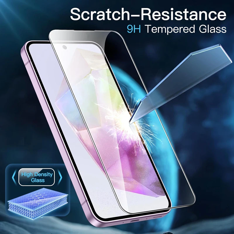 Tempered Glass For Samsung Galaxy A35 A55 5G Screen Protector Film HD Crystal 9H Protective Transparent Phone Glass