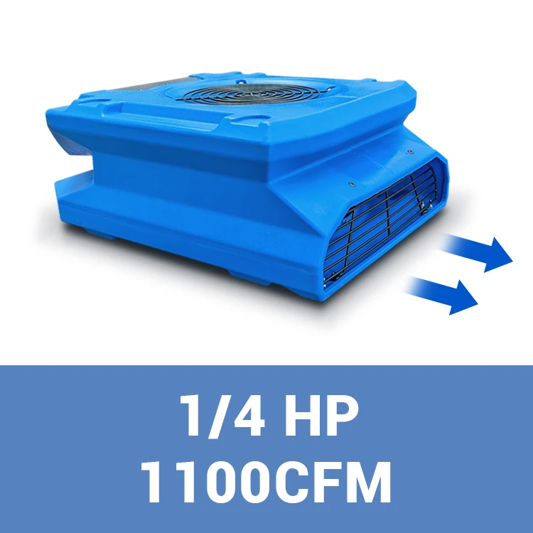 Compact Powerful Air Flow Roto Molded Air Blower Electric Water Damage Restoration Floor Dryer Low Profile Air Mover