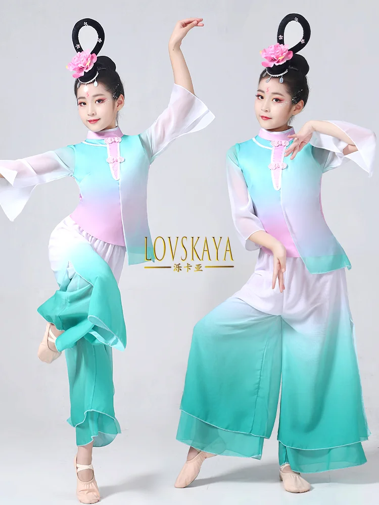 

Children classical dance performance costumes girl group umbrella dance Xizihu performance costumes