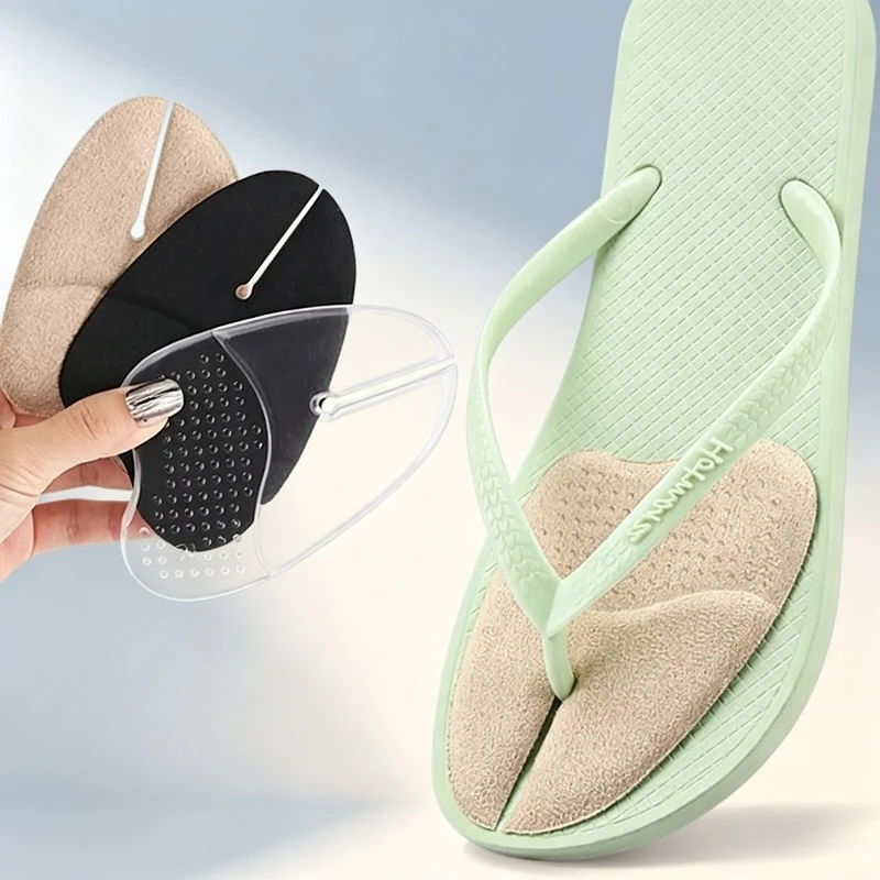Silicone Gel Forefoot Pads Massage Particle Anti Slip Clip Toe Foot Cushions Sandals Flip Flops Shoe Inserts Foot Care