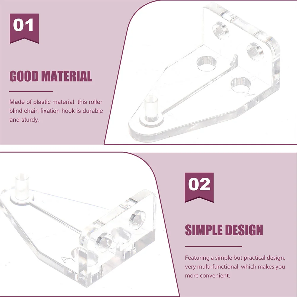 10 Pcs Shutter Bracket Excellent Workmanship Blinds Clear Bottom Hold Clips for Plastic Color Sturdy down Accessories Rail
