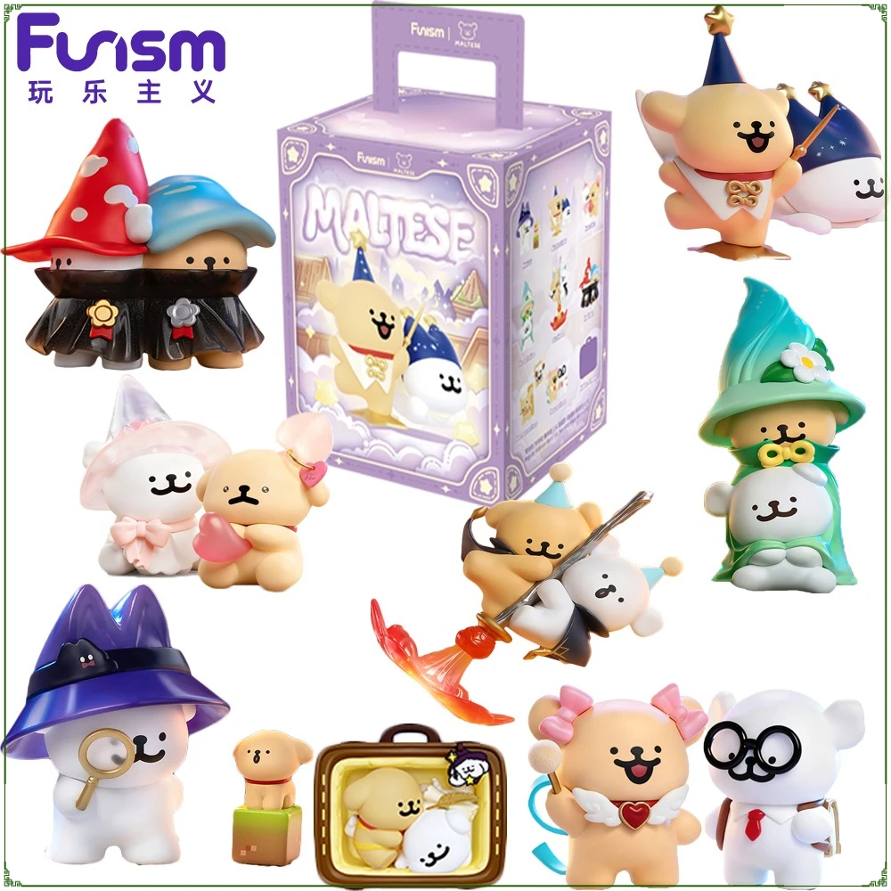 

New Funism Maltese Magic Adventure Team Series Blind Box Cute Surprise Fashion Model Toys Decorative Ornaments Christmas Gifts