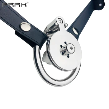 FRRK Anéis Pênis Negativos Dispositivo de Gaiola de Castidade Invertida Metal Uretra Cateter Parafuso Bloqueio Galo Brinquedos Sexuais Para Homens Femboys Sadismo