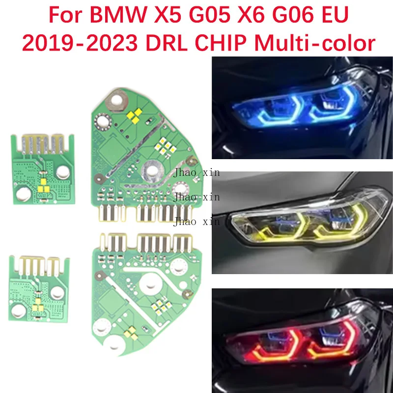 For BMW X5 G05 X6 G06 2019-2023 European Version Multi-color Ballast Light Guide Angel Eye Chip Module Car Headlight DRL CHIP