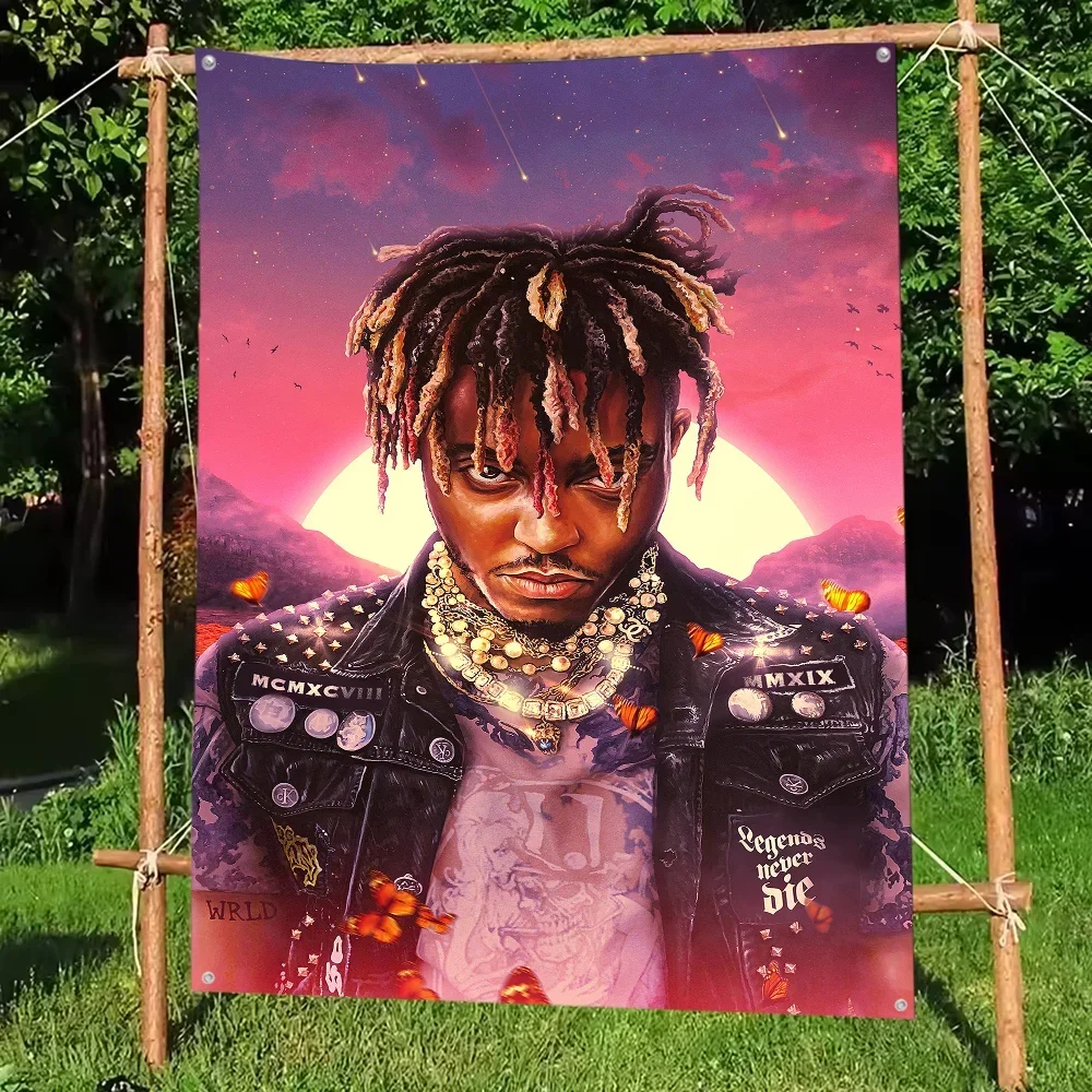 

J-Juice Wrld Rapper Flag DIY Flag For Family Group Party Living Room Home Dorm Decor Wall Art Decor Banner