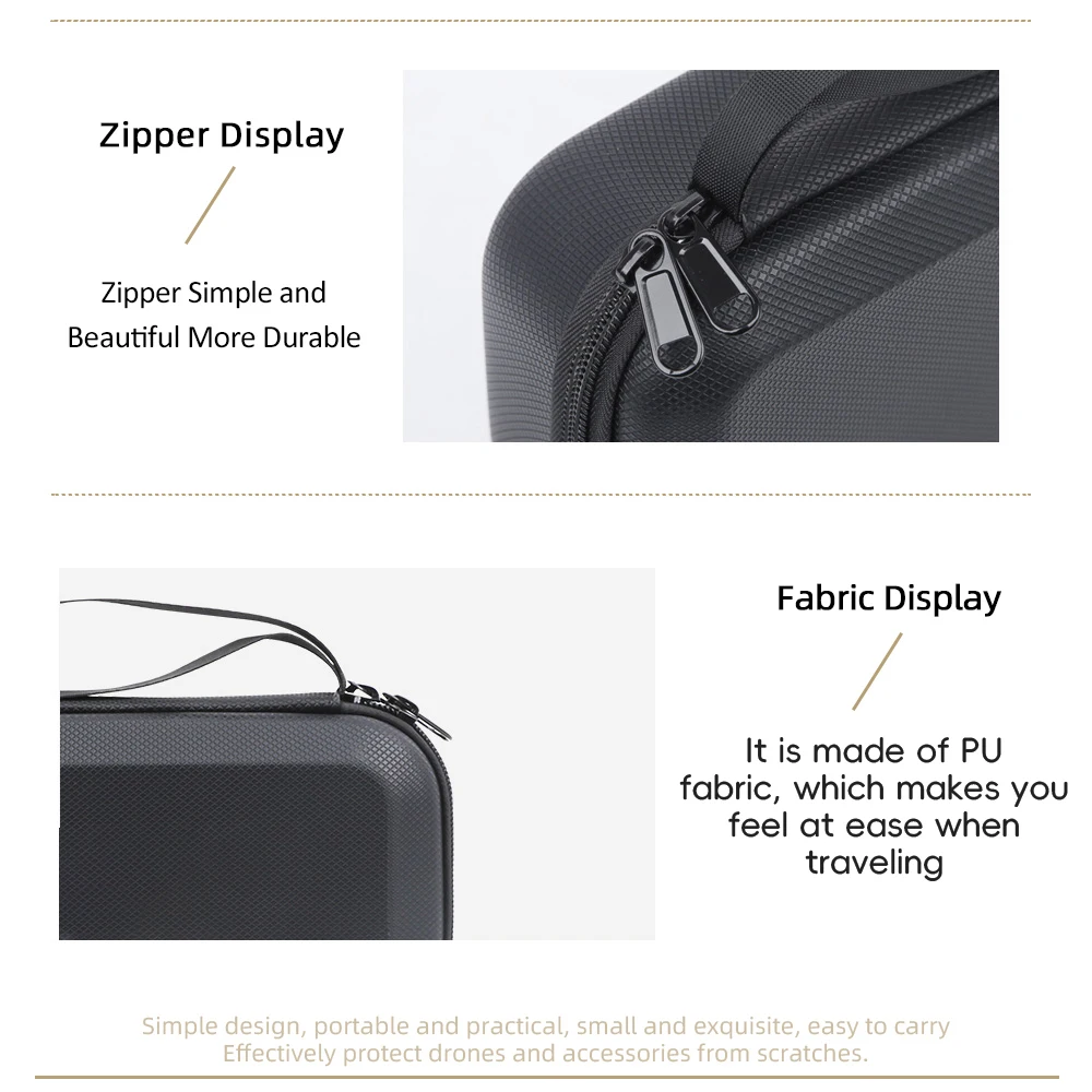 Shoulder Bag Portable Case Tripod Fill Light 1/4“ Threaded Handle Storage PU Waterproof Box for DJI Osmo Pocket 4P Gimbal Camera view 4