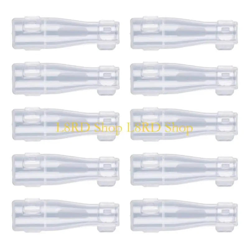 L8RD 10 PCs/conjunto maquiagem Tampas escova maquiagem Casa organizadora escova plástico porta -escova para