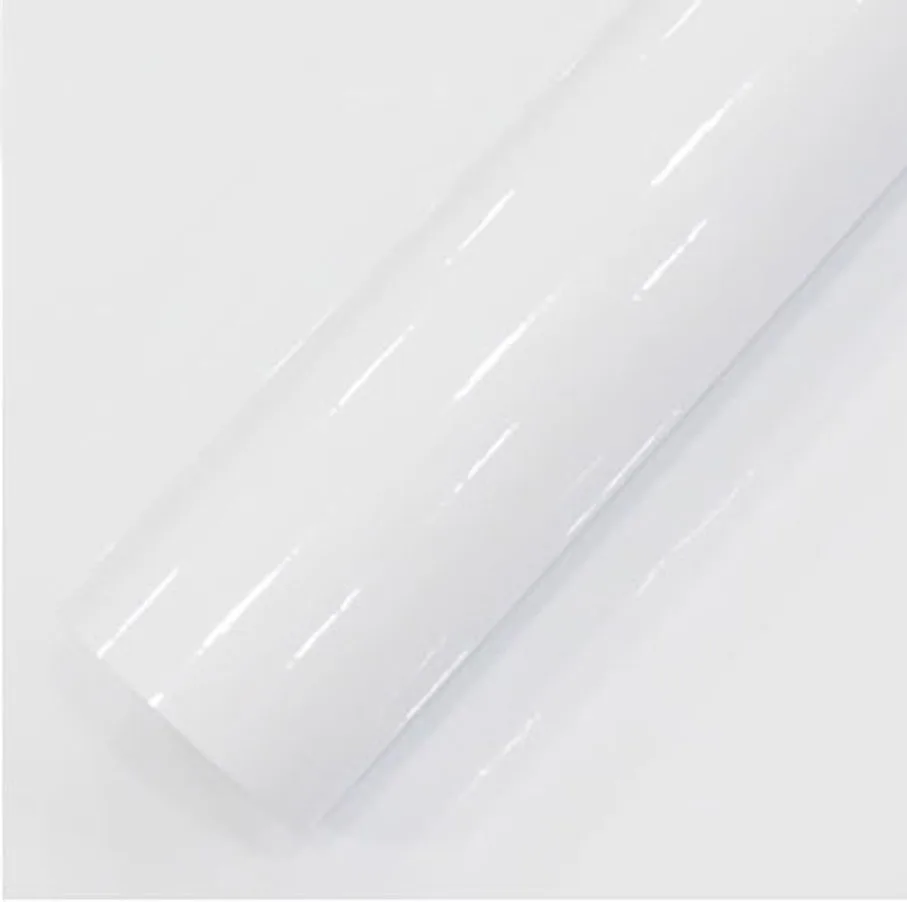 

White glossy vinyl high glossy car sticker with air free bubbles size:1.52*20m/roll with 3 layers