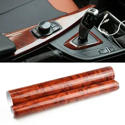 Car Dashboard High Glossy Wood Grain Vinyl Sticker Decal 30*100cm DIY Film Waterproof Self Adhesive Wood Grain Textured Sticker