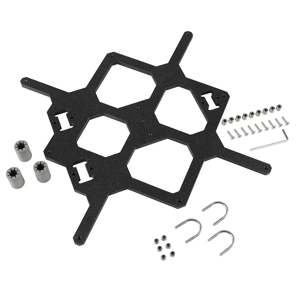 

1Set 3D Printer Hot Bed Support Plate Metal Smooth Lightweight for I3 .5 Accessories Black