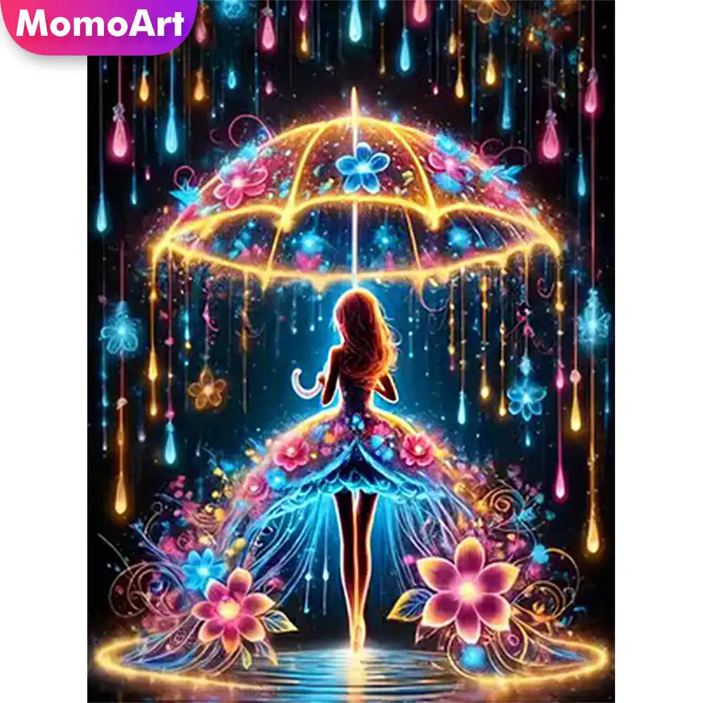 Momoart Katze Diamant Malerei Tier bunte Diamant Mosaik Bild Strass Mond Wand Dekor