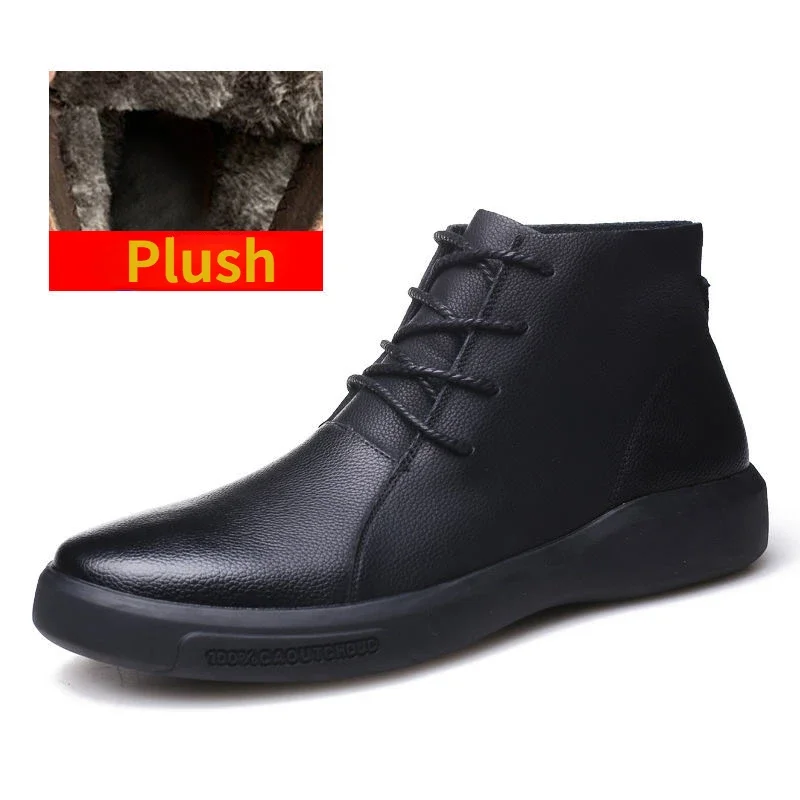 Oryginalne skórzane buty męskie buty motocyklowe Retro dla mężczyzn Chelsea Boots ciepłe męskie botki pracujące na co dzień Zapatos Hombre