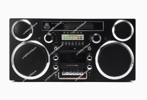 

- Портативная бумбокс в стиле — CD-плеер, кассетный плеер, FM-радио, USB, беспроводной Bluetooth-динамик — серебристый