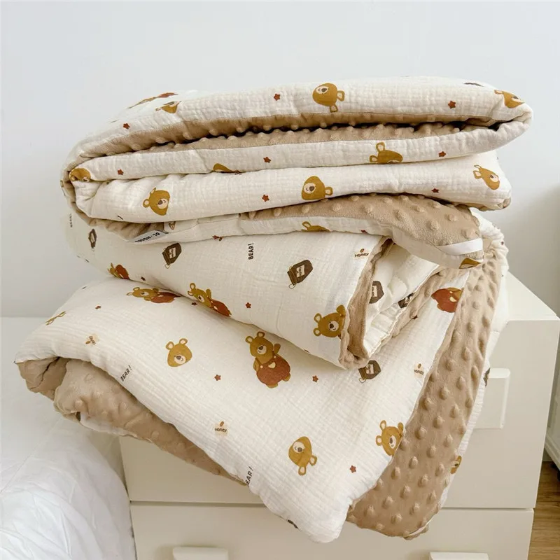 

Baby Quilt Pure Cotton Thickened Spring And Autumn Quilt Core Kindergarten Quilt Cartoon Baby Boy Girl's Nap Quilt 120x150cm