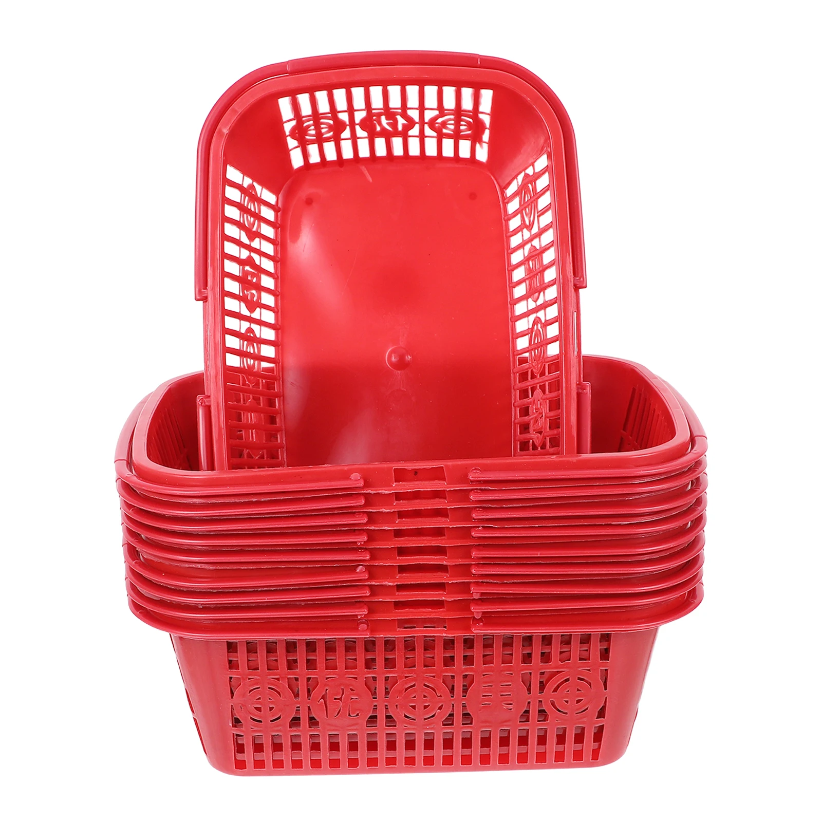 

10pcs Plastic Fruit Picking Baskets Strawberry Blueberry Raspberry Cherry Vegetable Berry Storage Container With Handle Vented