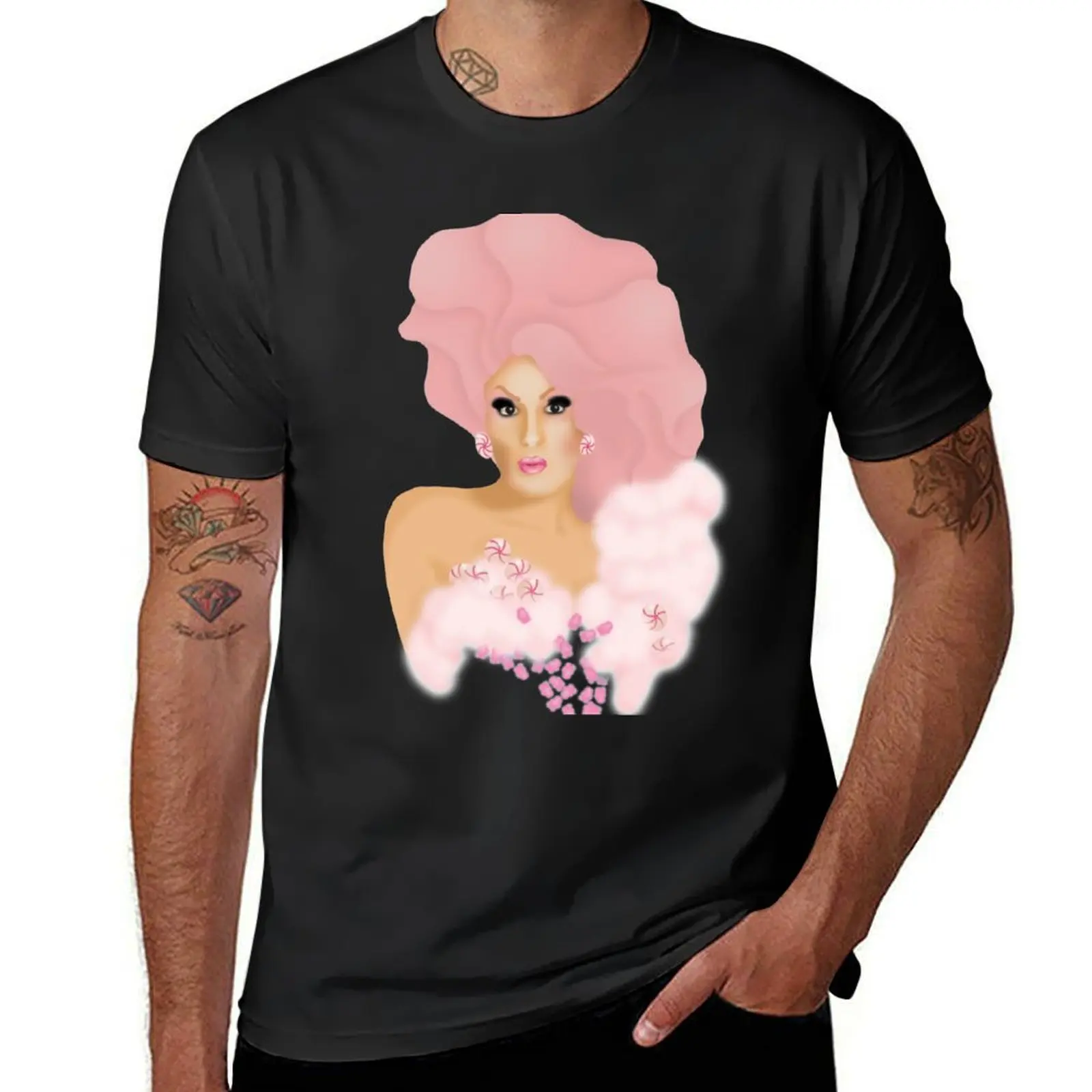 

Alaska Sugar Ball Cotton Candy Dress From Rupaul's Drag Race Season 5 T-Shirt oversized for a boy mens t shirt graphic