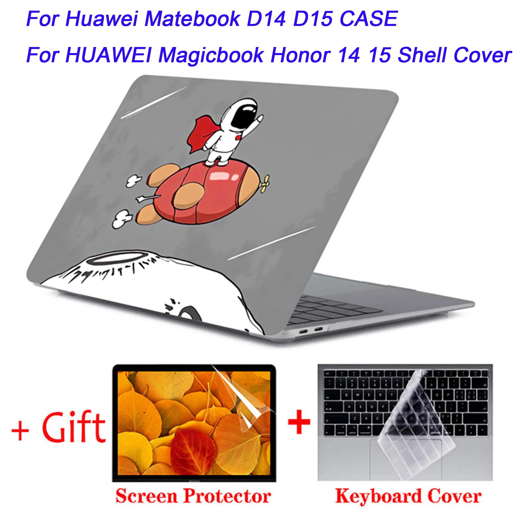 2021 Laptop Case For Huawei Matebook D14 D15 3D printing pattern Shell Cover Laptop bag For HUAWEI Magicbook Honor 14 15 Case