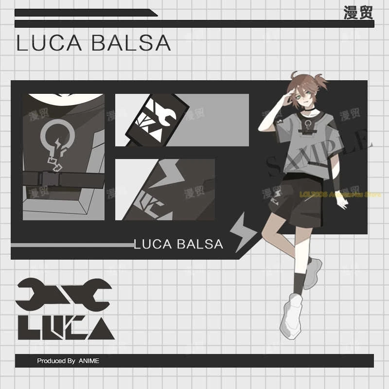 

Identity VLuca Balsa Prisoner Повседневная футболка с короткими рукавами Топы Шорты Костюм Game Doujin Студенческая летняя футболка Косплей Костюм