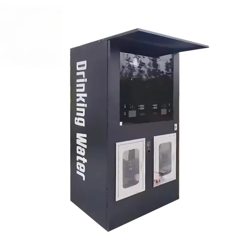 آلة بيع أجهزة الصراف الآلي للمياه ذات الغرفة المزدوجة التي تعمل بقطع النقود المعدنية لمياه الشرب