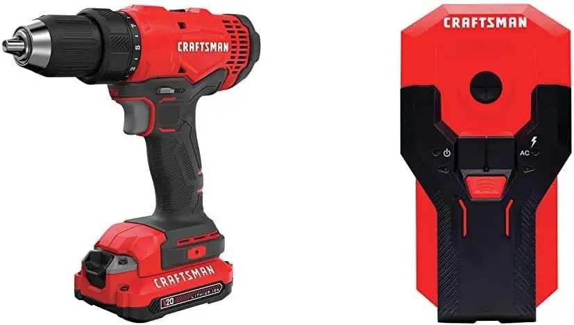 

V20* Cordless Drill/Driver Kit (CMCD701C2) w/Stud Finder, 1-1/2-Inch Depth, AC Detection (CMHT77621)