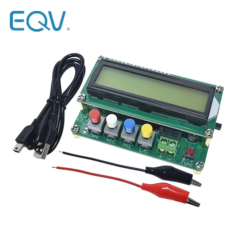 LC100-A Digital LCD High Precision Inductance Capacitance L/C Meter capacitor tester 1pF-100mF 1uH-100H LC100 A+Test clip