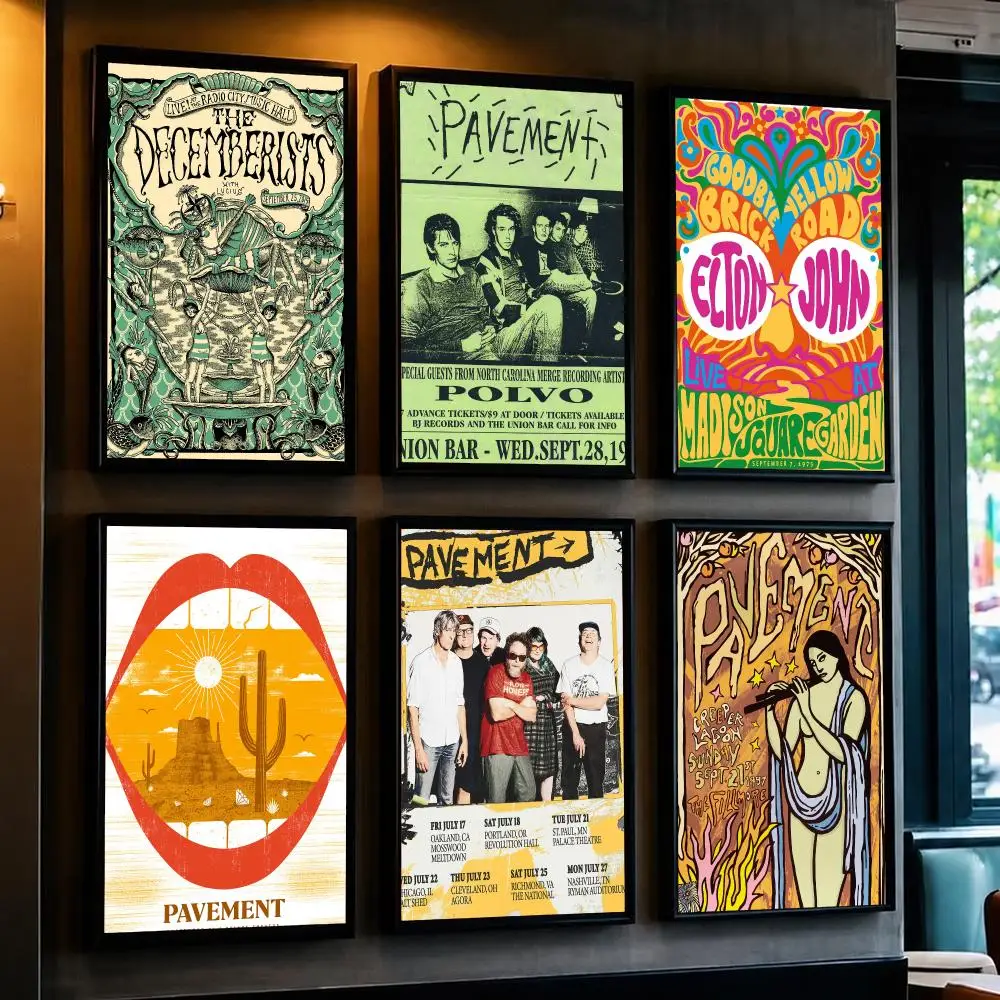 band P-Pavement-T Poster Decorative Wall Art Sticker for Cafe Office Bedroom and Living Room