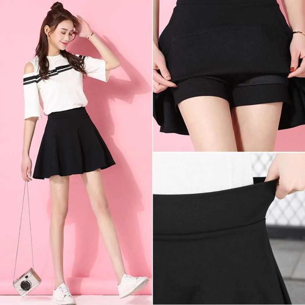 Black Skirt Women's Pleated Skirt Spring Autumn High Waist Skirt Open-crotch Pants for Outdoor Sex Pants Black Skirts for Women