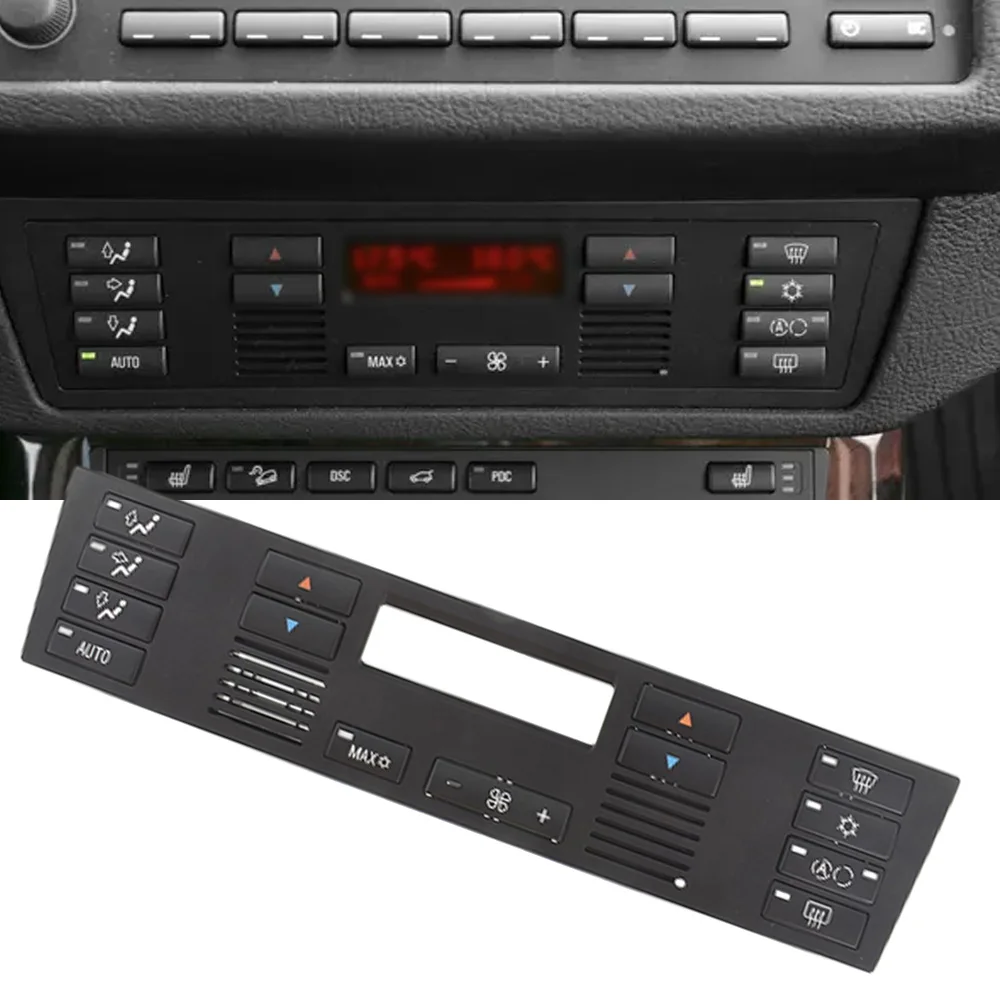 

Car AC Heater Climate Control Panel Air Conditioning Switch Button Cover for BMW E39 525i 528i M5 Sedan 1997-2003 64118375645