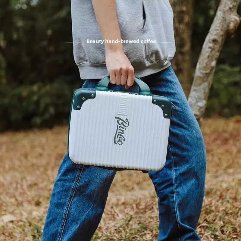 

1PCS Outdoor ABS Travel Storage Box - Stylish Luggage for Camping Cycling, Portable Coffee Kit Organizer
