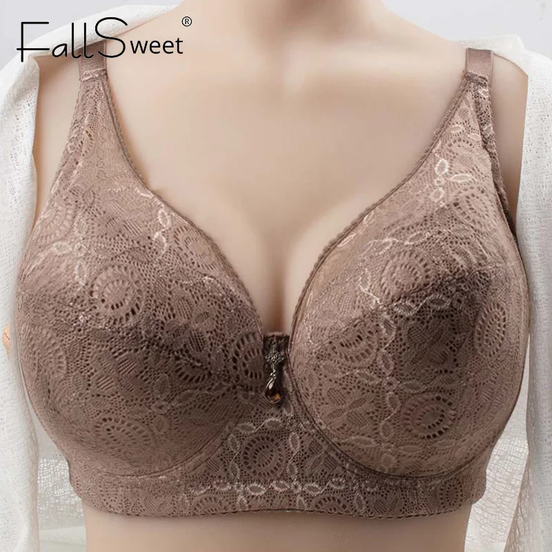 FallSweet Plus Size Push Up Bras for Women Full Coverage Underwire  Bra Sexy Lace Brassiere