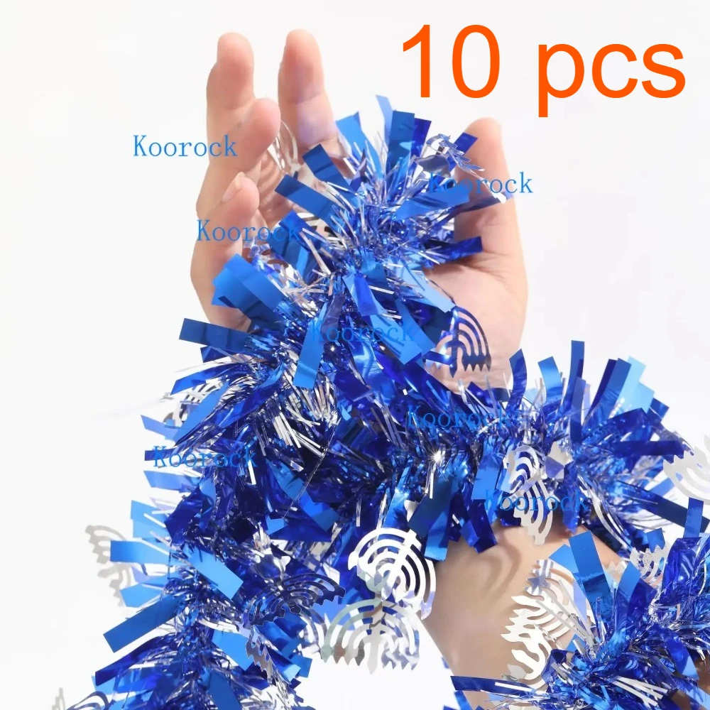 10 pcs Foil Fringe Curling Ribbons for Hanukkah, Wedding, Kids Party Decorations | Decorative Party Supplies