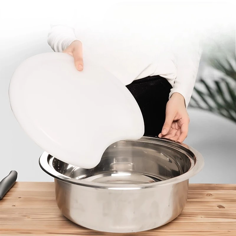 

RV sink with cutting board cover Small kitchen wash basin Round vegetable sink Stainless steel single tank Square basin