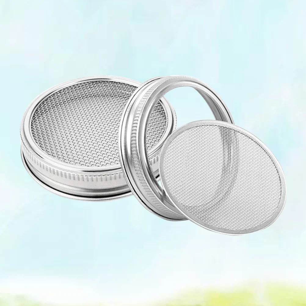 2 Pcs 33 Inch Stainless Steel Sprouting Lids for Wide Mouth Mason Jars for Making Organic Sprout in House and Kitchen