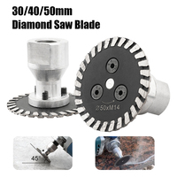 30/40/50mm Engraving Diamond Saw Blade M14 Thread With RemovabIe FIange Turbo Cutting Disc For Granite Marble Stone Cutting Tool