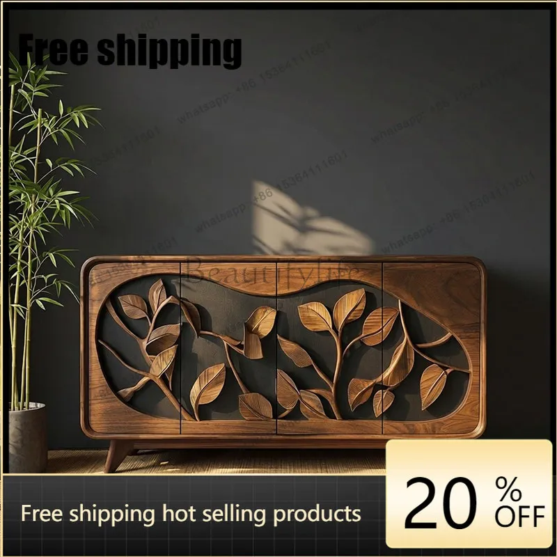 jj4 Medieval style, entrance entrance cabinet, modern living room decoration, partition side cabinet