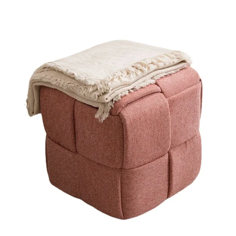 Home Chair Internet Celebrity Small Stool Home Coffee Table Stool Creative Woven Fabric Low Changing Shoe Foot