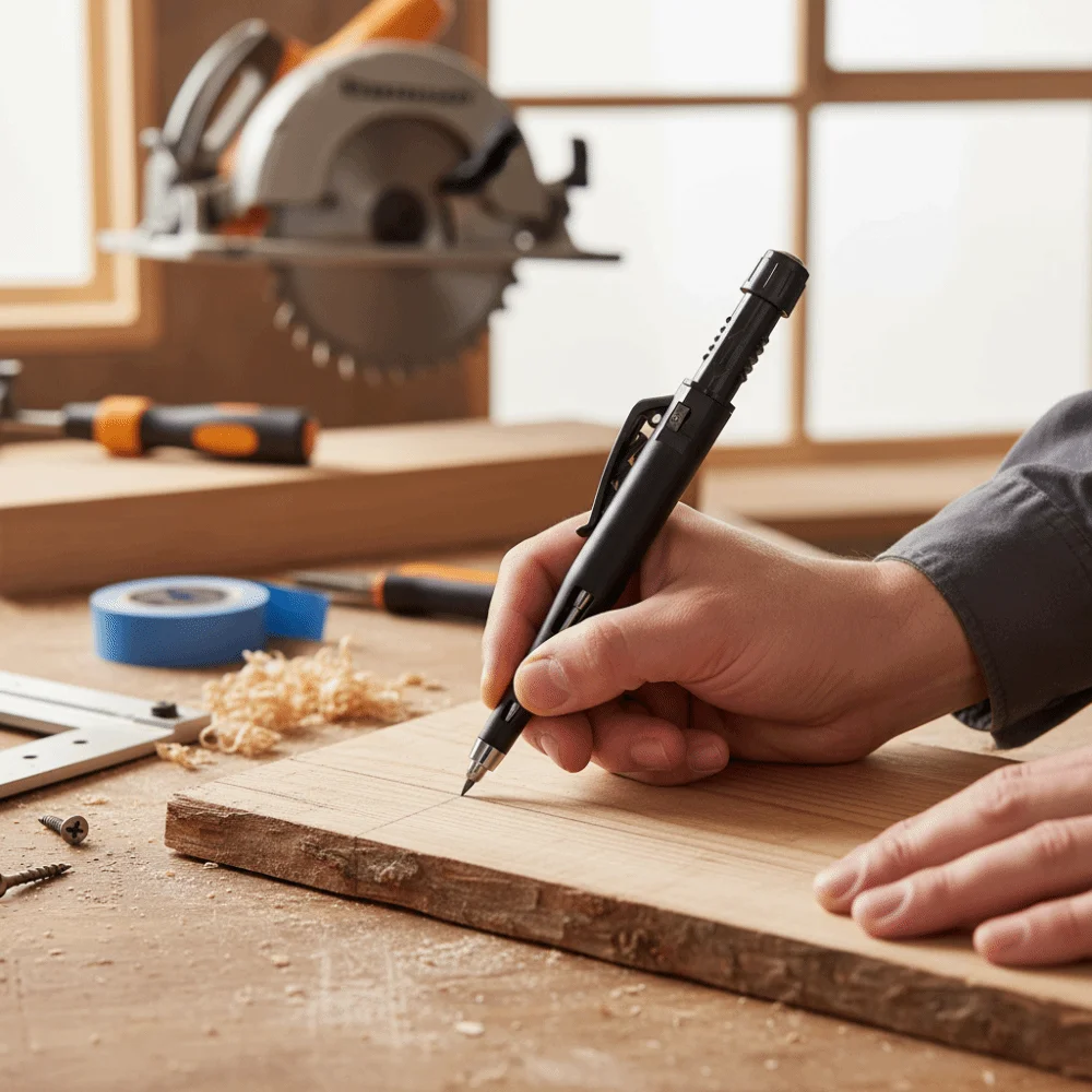 

2,8 мм свинец, деревообрабатывающий механический карандаш, встроенная точилка, защитный чехол, плотницкий карандаш для маркировки, длинная головка, новый дизайн наконечника