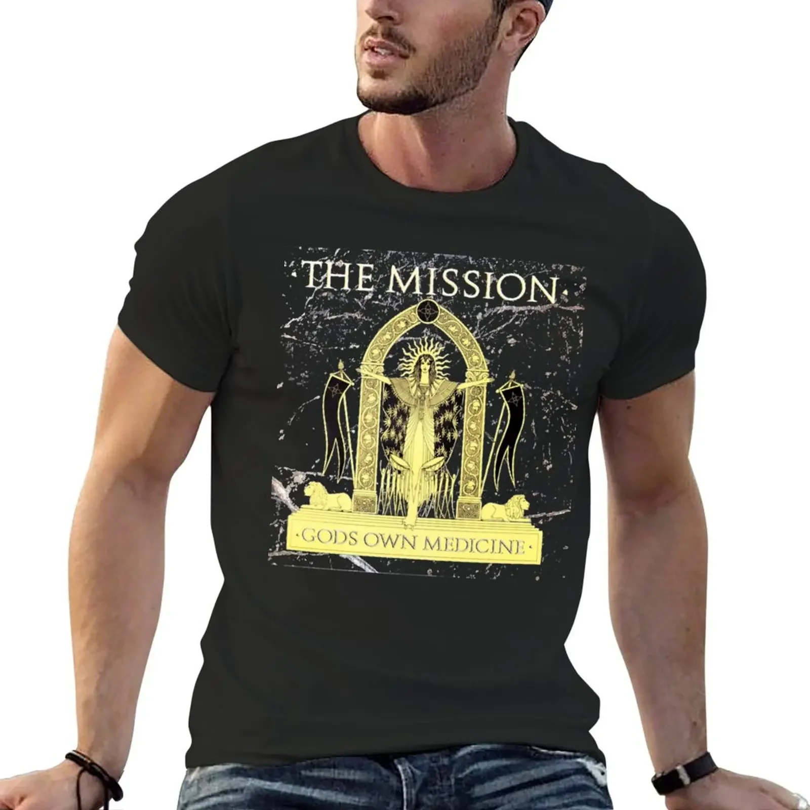 

Новинка лета 2024, мужская футболка The Mission - God & x27;s, футболка из чистого хлопка с короткими рукавами, футболка в уличном стиле