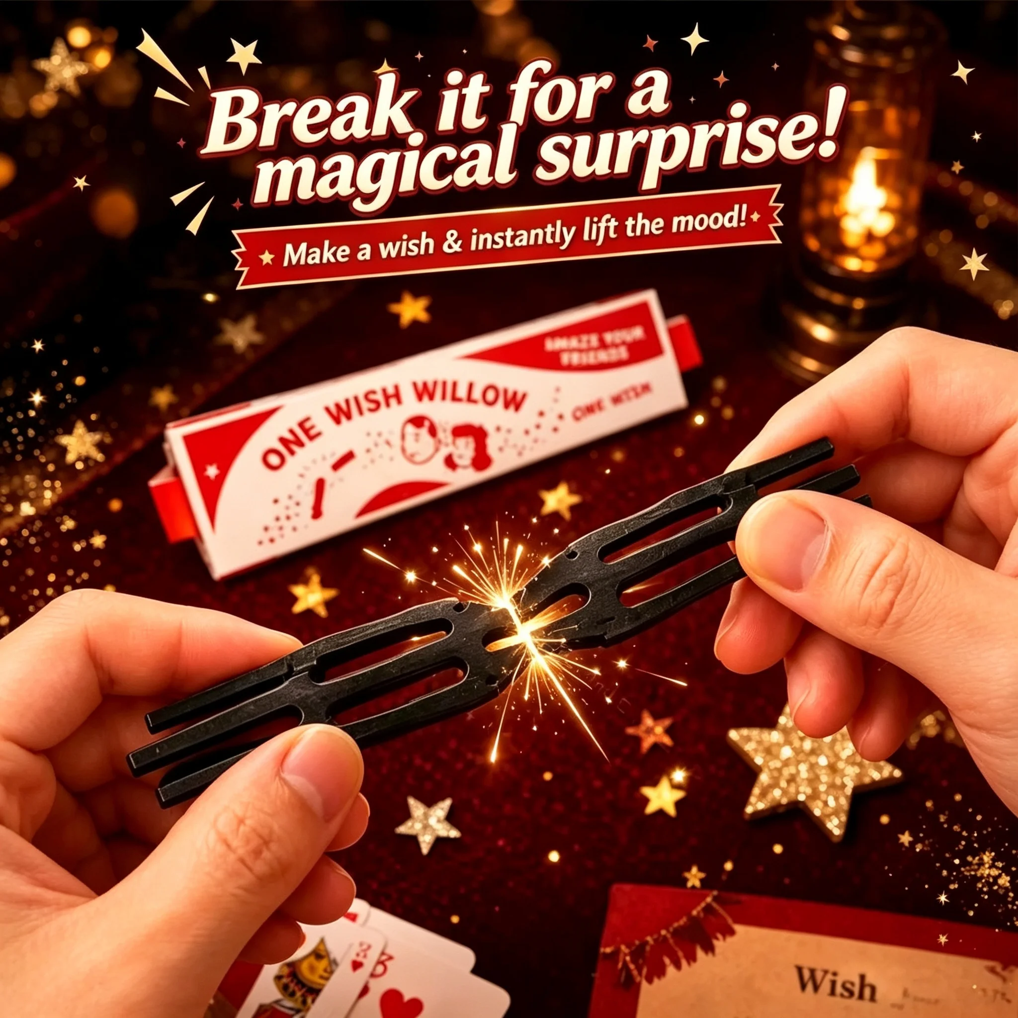 Varita de los deseos One Wish impresa en 3D con caja, de madera de sauce negro, multiusos, para hacer deseos, regalo para amigos