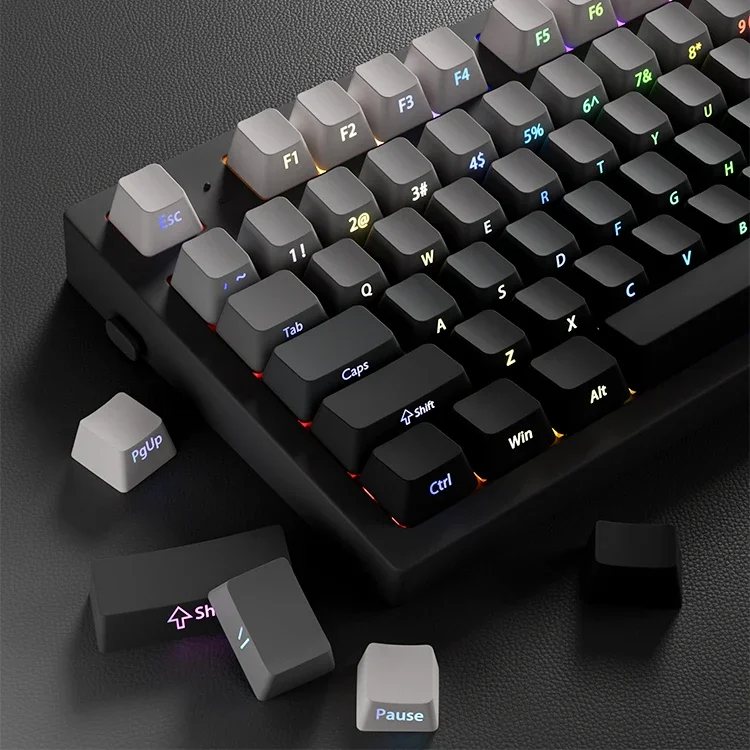 

Keycap polar day side engraved light PBT gradual change color keycap tarantula F87 mechanical keyboard original height