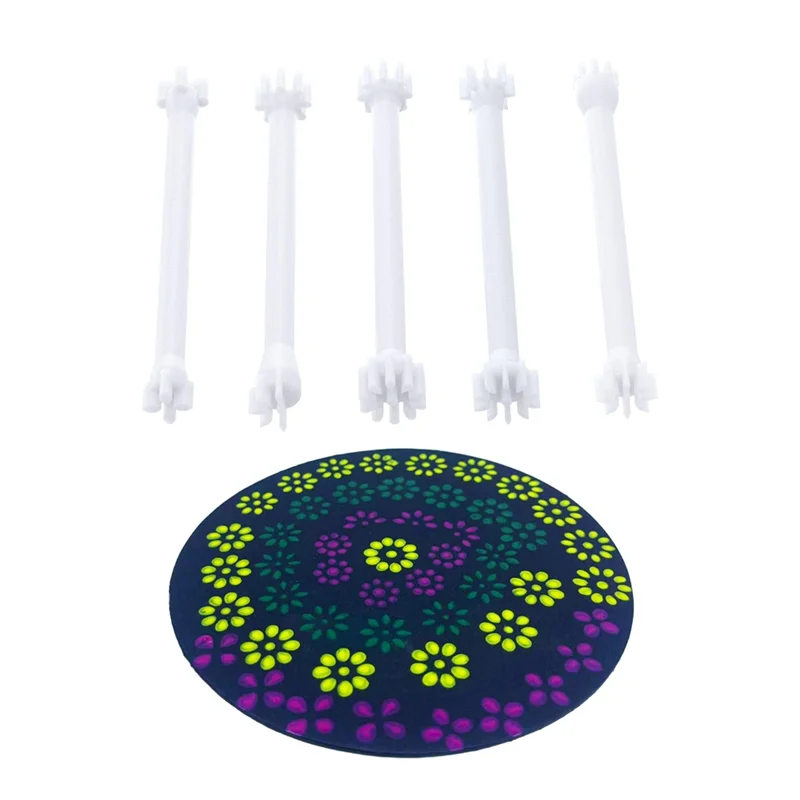 A69efor Dot Painting Flower Petal Tools- 10 Petal Tool Set- Double Sided- Includes Floral Stamps- For Card Making
