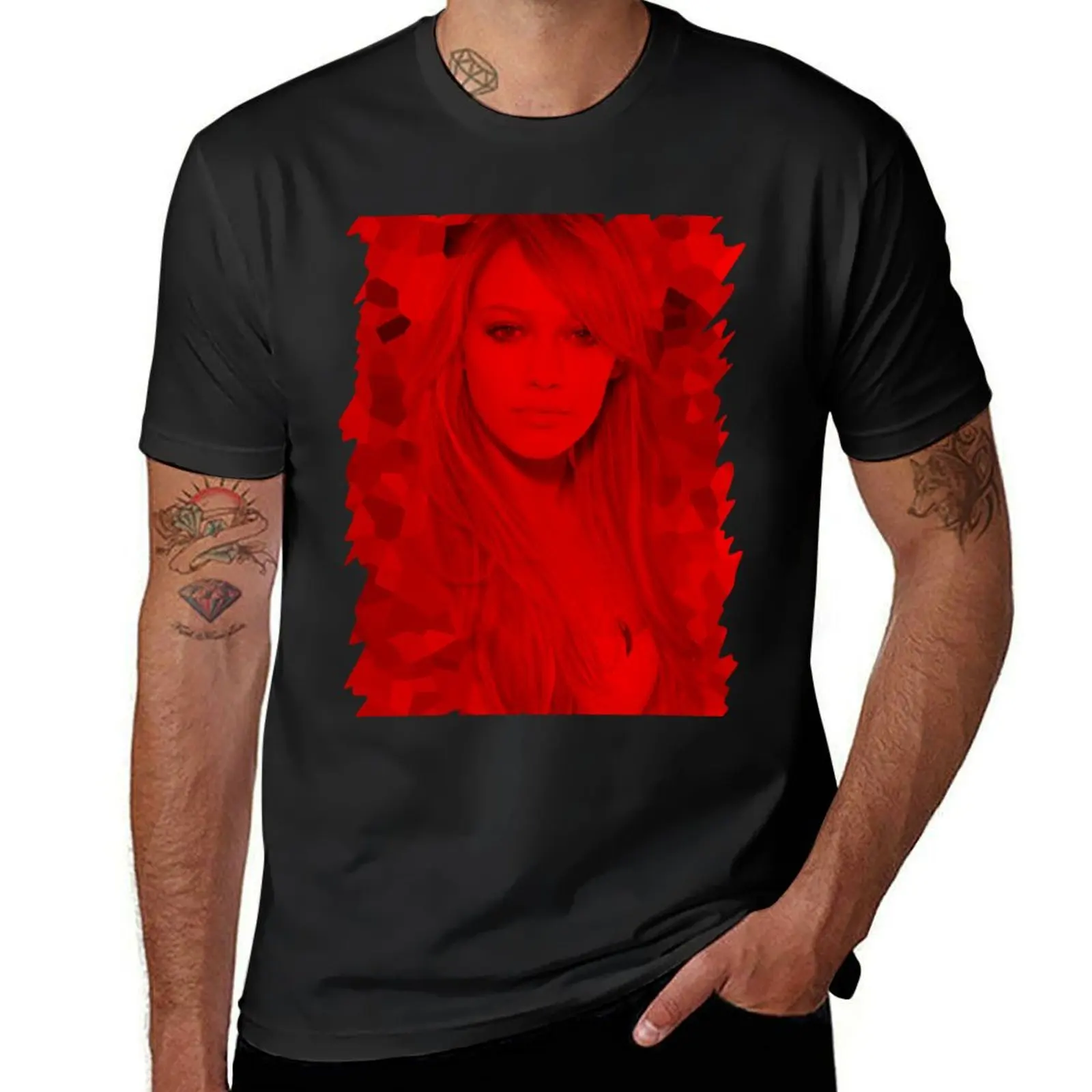 Hilary Duff - Celebrity T-Shirt cute clothes quick-drying black t-shirts for men