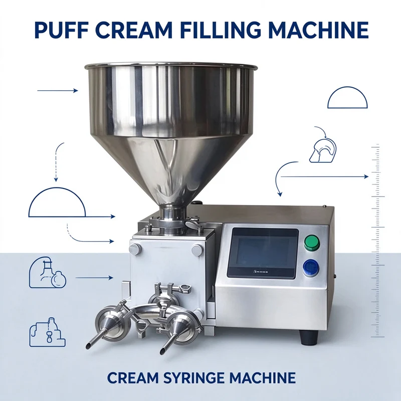 Automatic Puff Core Injection Machine Electric Cream Jam Chocolate Salad Injector Machine Cream Filling Machine
