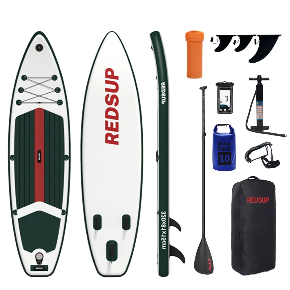 

REDSUP 10'6" 320CM Inflatable Stand Up Paddle Board SUP Board Surfboard Water Sport Surf Set with Paddle Board Tail Fin Inflator