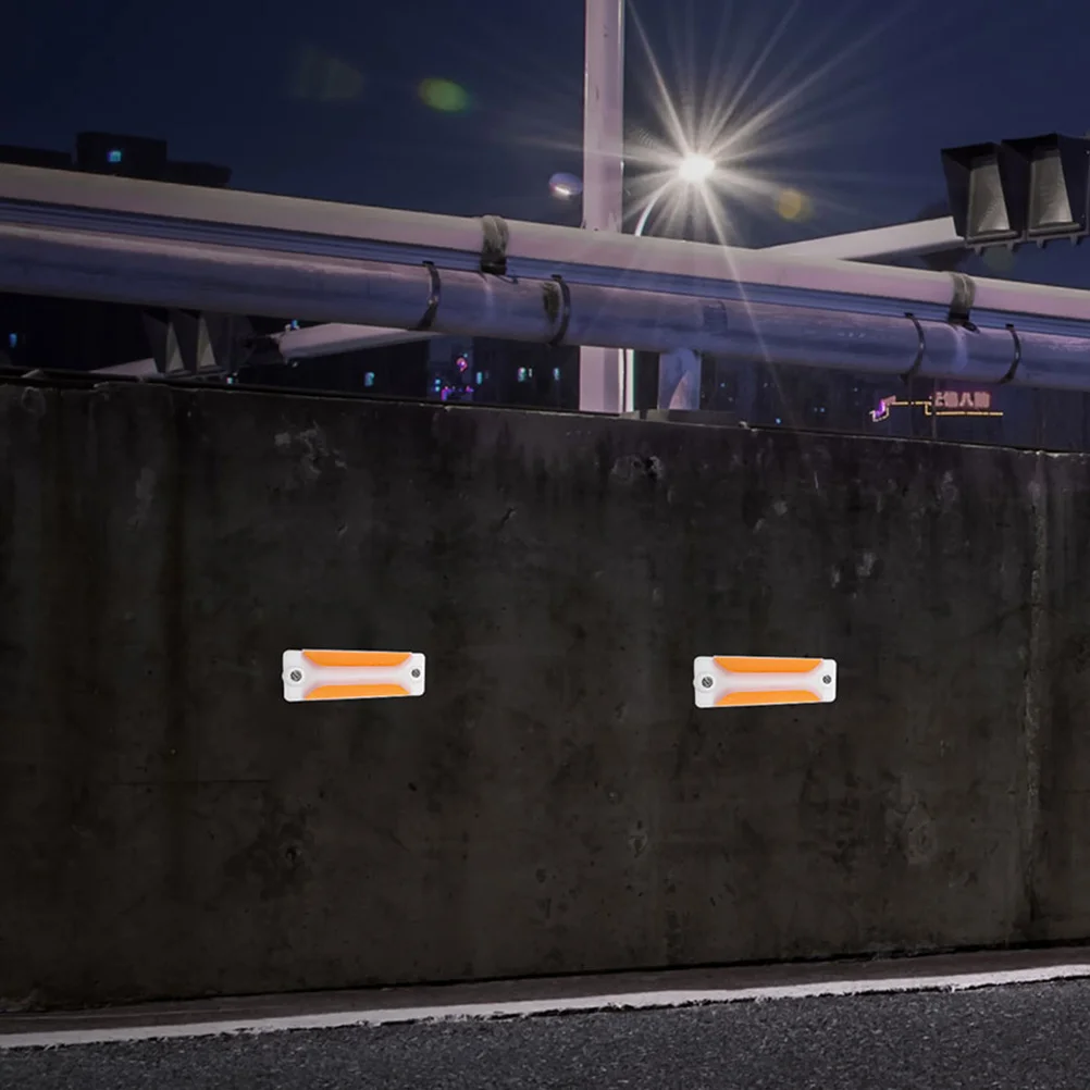 6Pcs Reflective Rectangular Contour Markers for Driveway Garage Highway Road Pavement Ground Studs Directional Lane